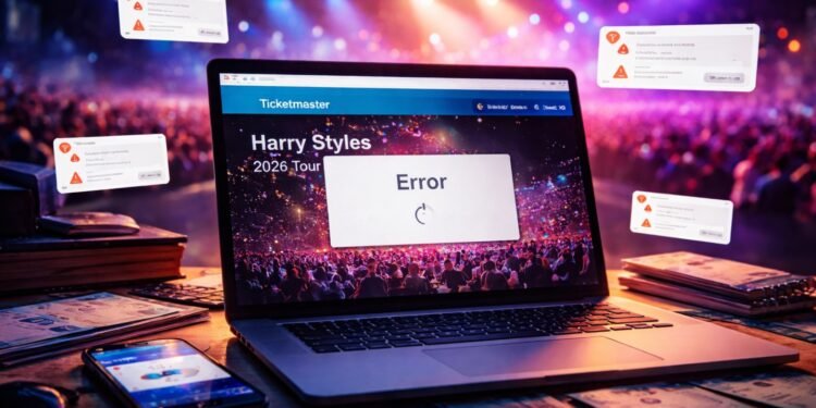 Fans react online to the Harry Styles 2026 tour ticket frenzy amid reported Ticketmaster issues