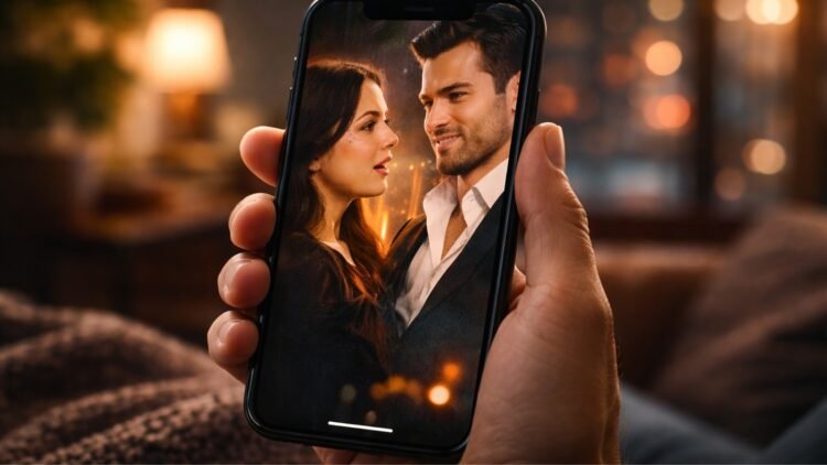 Abstract newsroom-style background representing the viral PineDrama TikTok soap trend