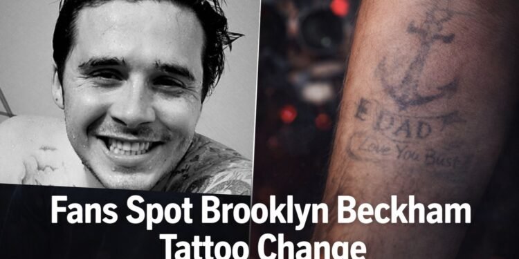 Brooklyn Beckham tattoo change as fans speculate about family feud