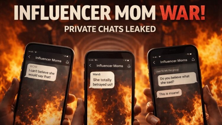 Influencer mothers reacting online during the wolfpack influencer mom war